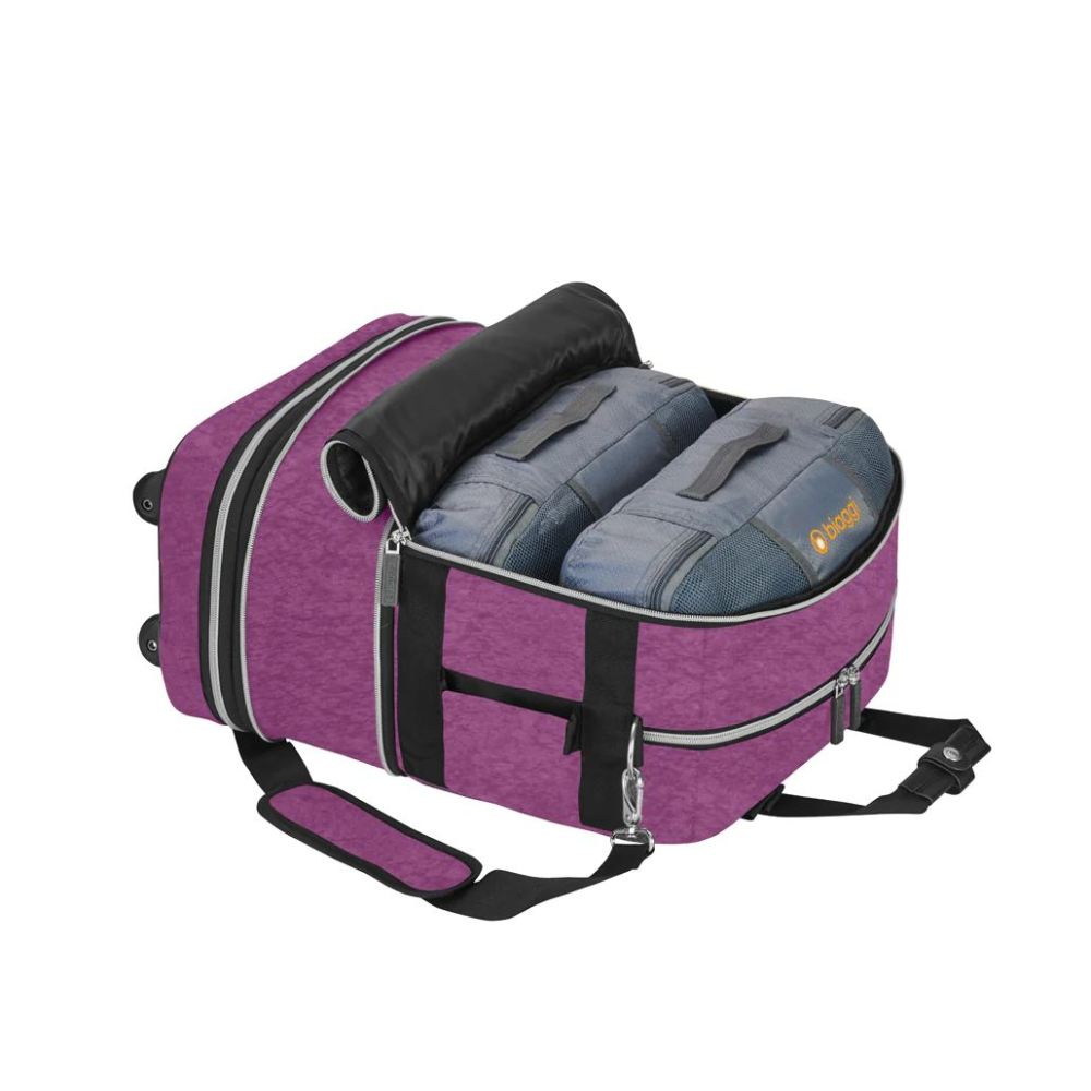 ZIPSAK BOOST! UNDERSEATER EXPANDS TO CARRY-ON-Purple | Biaggi - Click Image to Close