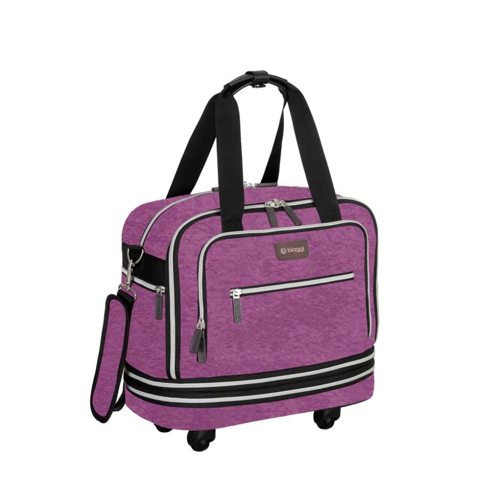 ZIPSAK BOOST! UNDERSEATER EXPANDS TO CARRY-ON-Purple | Biaggi - Click Image to Close