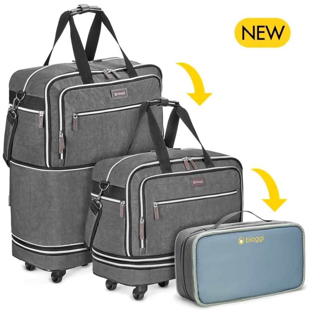ZIPSAK BOOST MAX-CARRY ON EXPANDS TO CHECK-IN-Grey | Biaggi