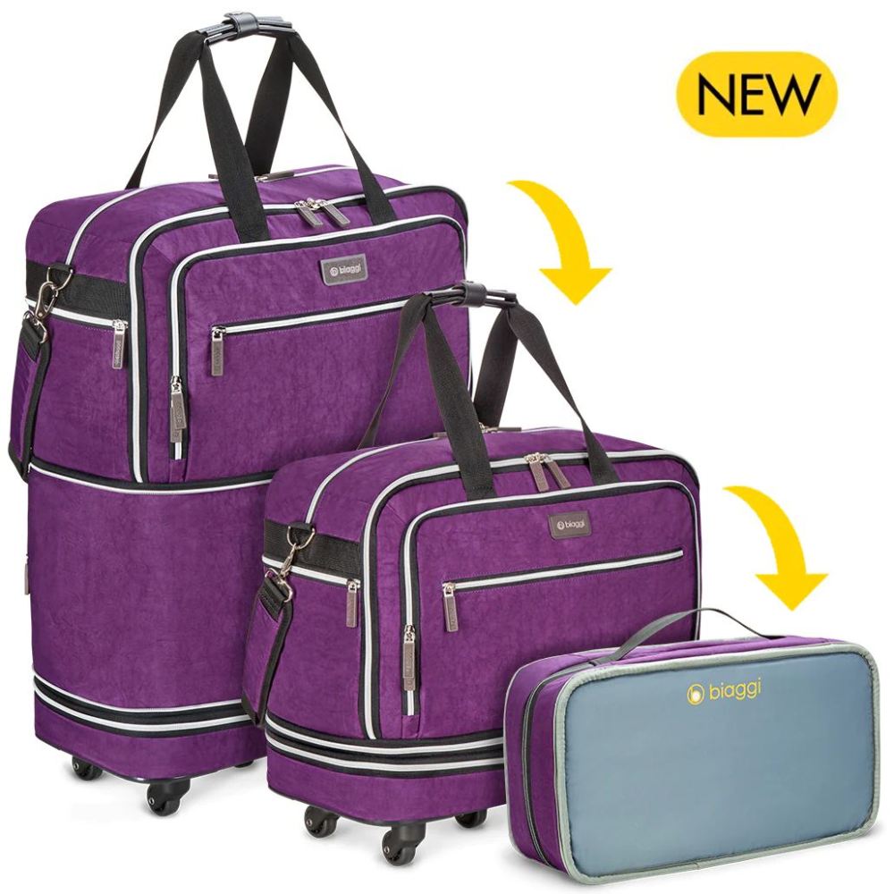 ZIPSAK BOOST MAX-CARRY ON EXPANDS TO CHECK-IN-Purple | Biaggi