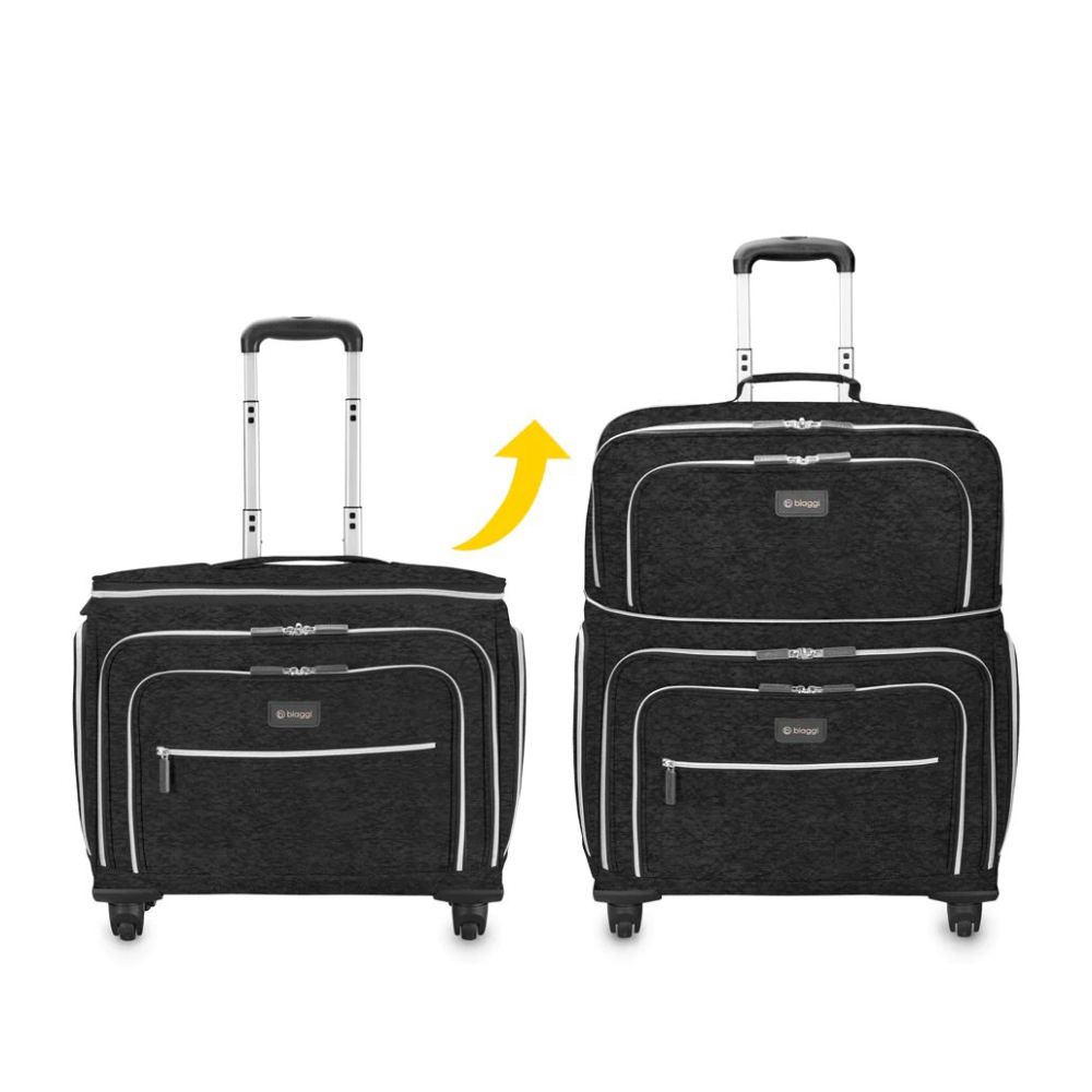 LIFT OFF! EXPANDABLE CARRY-ON TO CHECK-IN-Black | Biaggi