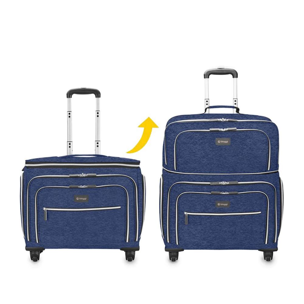 LIFT OFF! EXPANDABLE CARRY-ON TO CHECK-Navy Blue | Biaggi