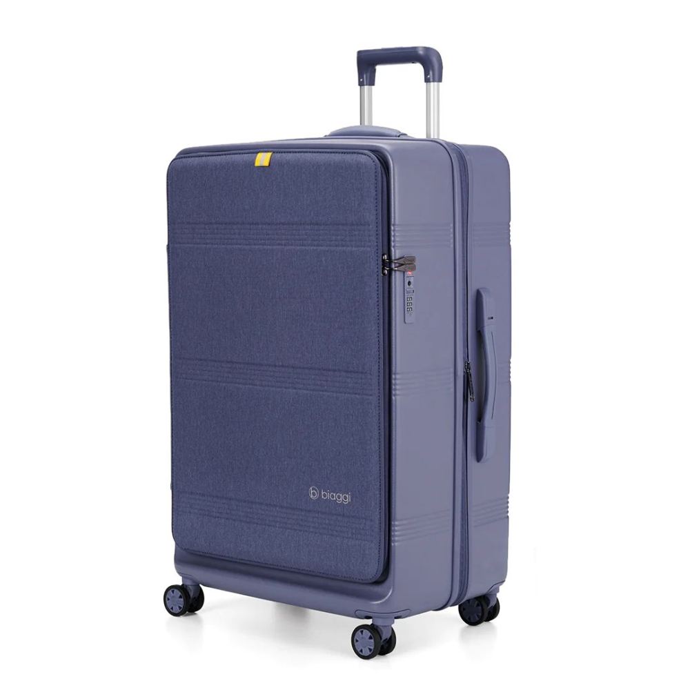 RUNWAY LARGE CHECK-IN SUITCASE-Navy Blue | Biaggi